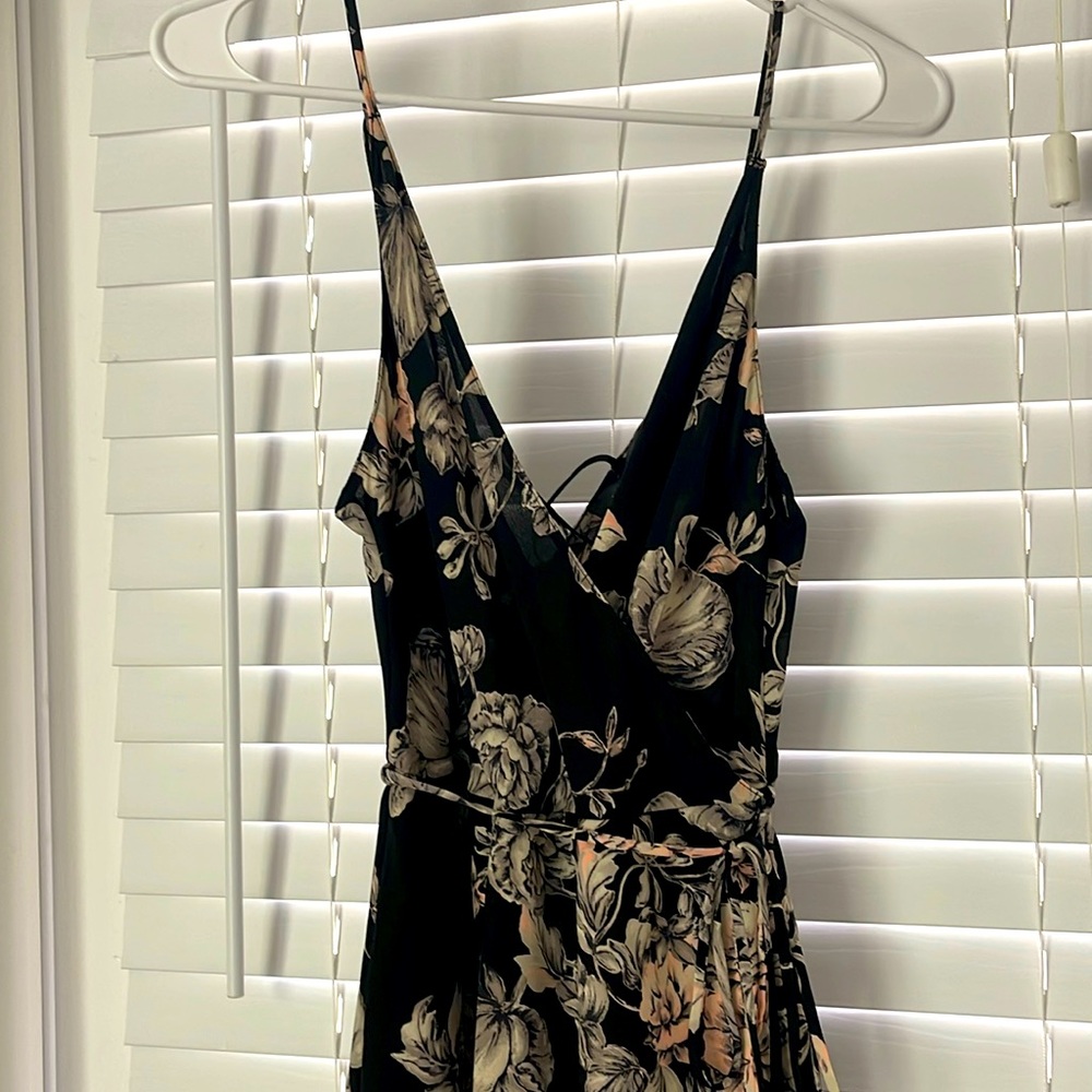 Astr black floral dress